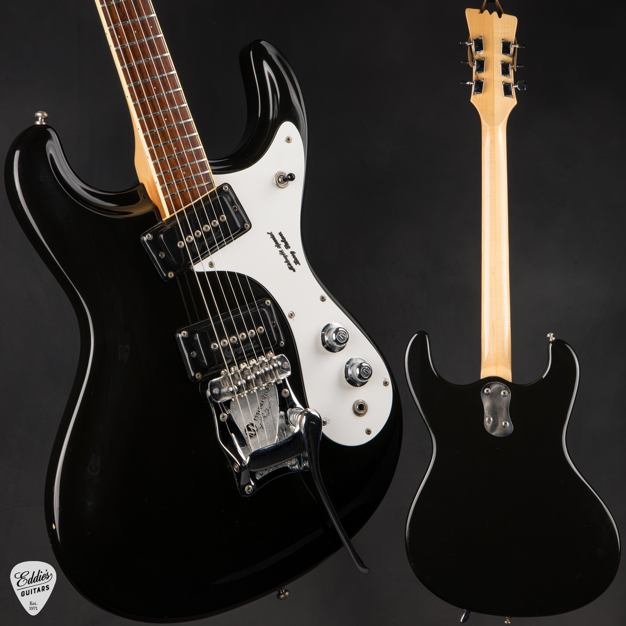 1972 - Mosrite Ventures Mark I - Black - Eddie's Guitars