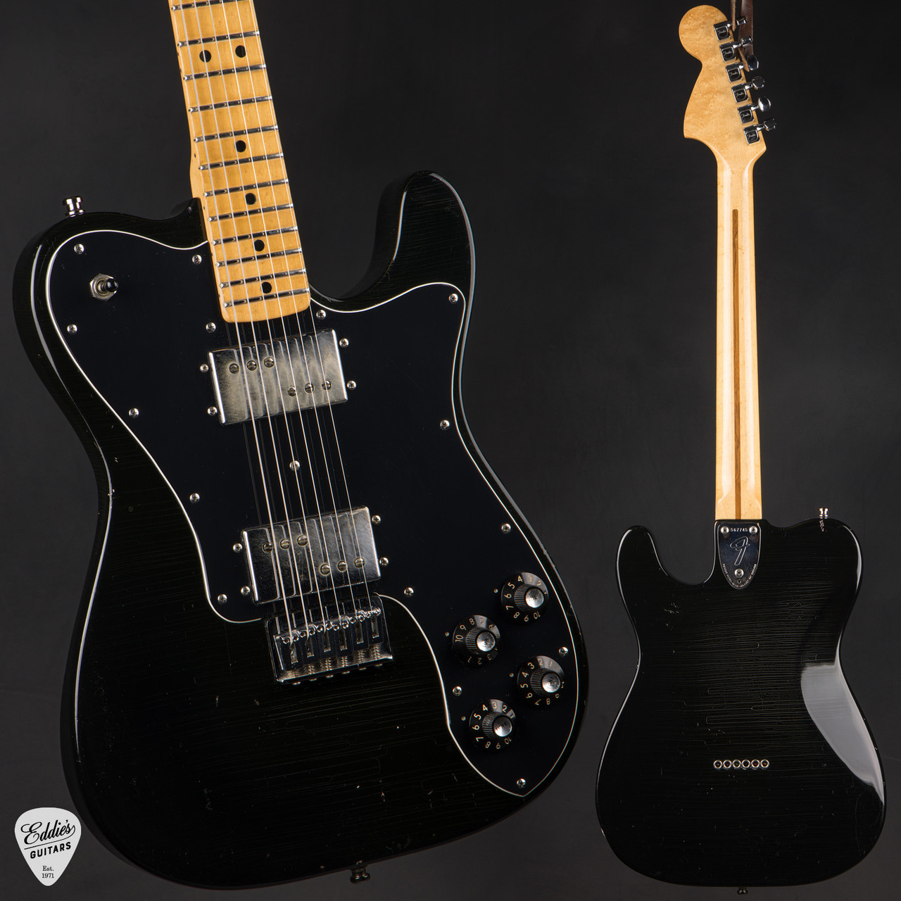 1973 - Fender Telecaster Deluxe - Black - Eddie's Guitars