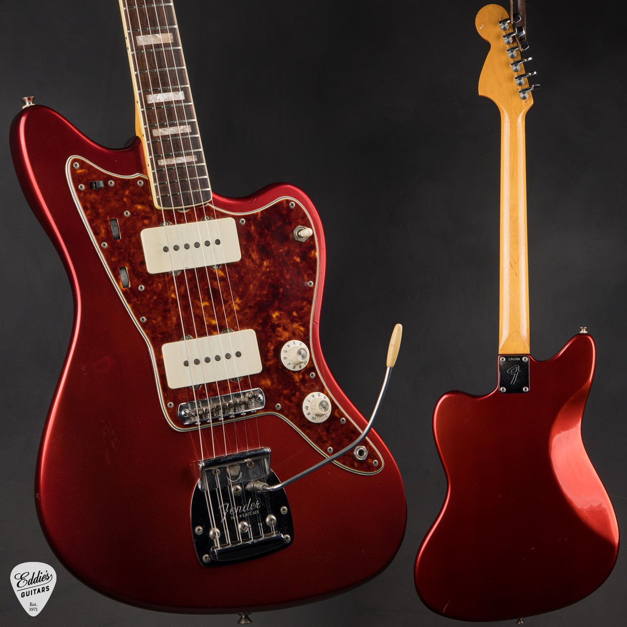 1966 - Fender Jazzmaster - Candy Apple Red Refinish - Eddie's Guitars