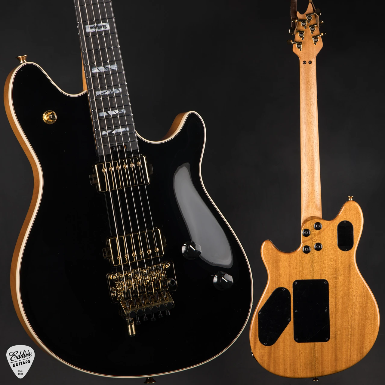 EVH USA Custom Shop Wolfgang 2H FR - Gloss Black - Eddie's Guitars