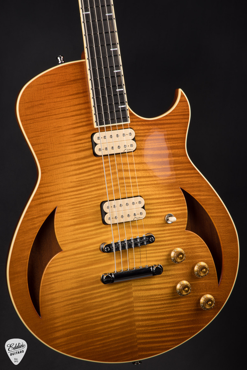 Sale Pending-Marchione 59 Burst Semi-Hollow Baritone - Sunburst