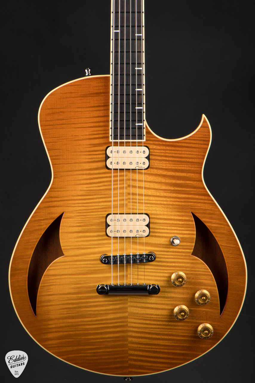 Sale Pending-Marchione 59 Burst Semi-Hollow Baritone - Sunburst
