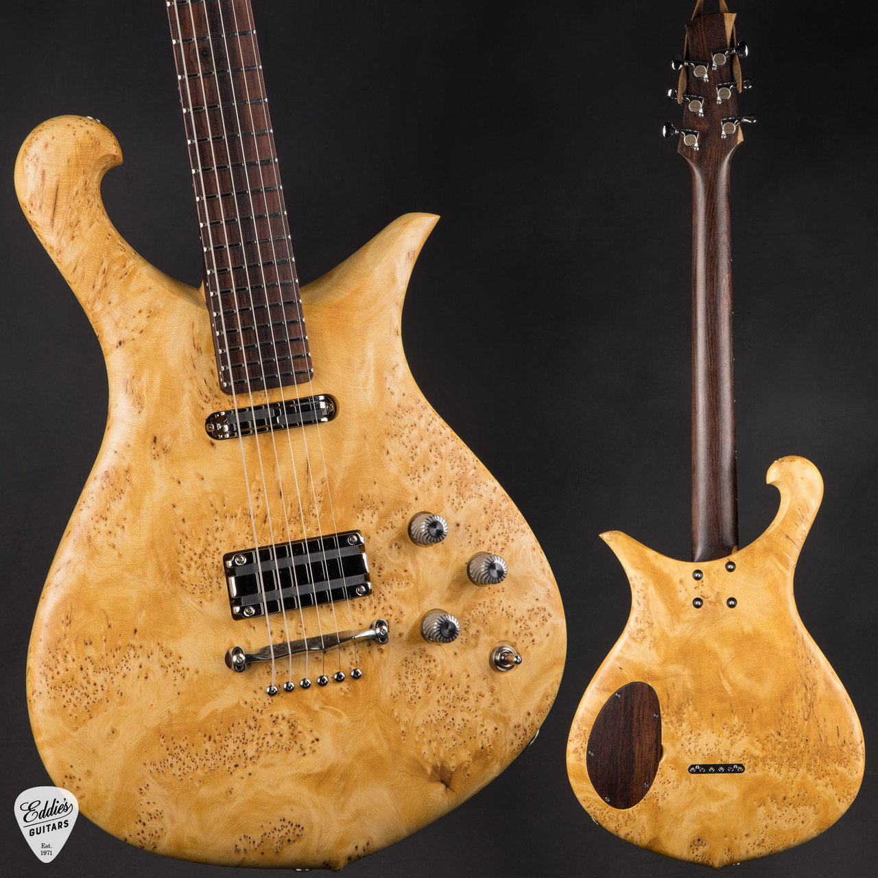 Sankey Ra - Yellow Cedar Burl - Eddie's Guitars