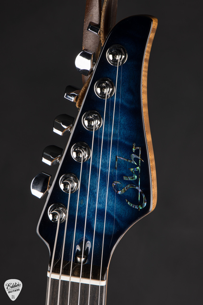 Suhr Modern Quilt Maple & Black Limba - Trans Whale Blue Burst