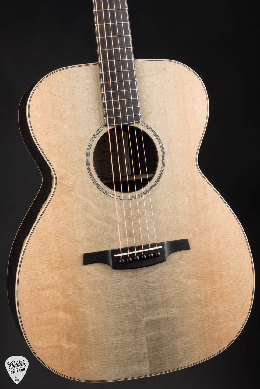 ギター Malasaga Orlando McNally OM Custom - Bearclaw Blue Sitka Spruce & African Blackwood