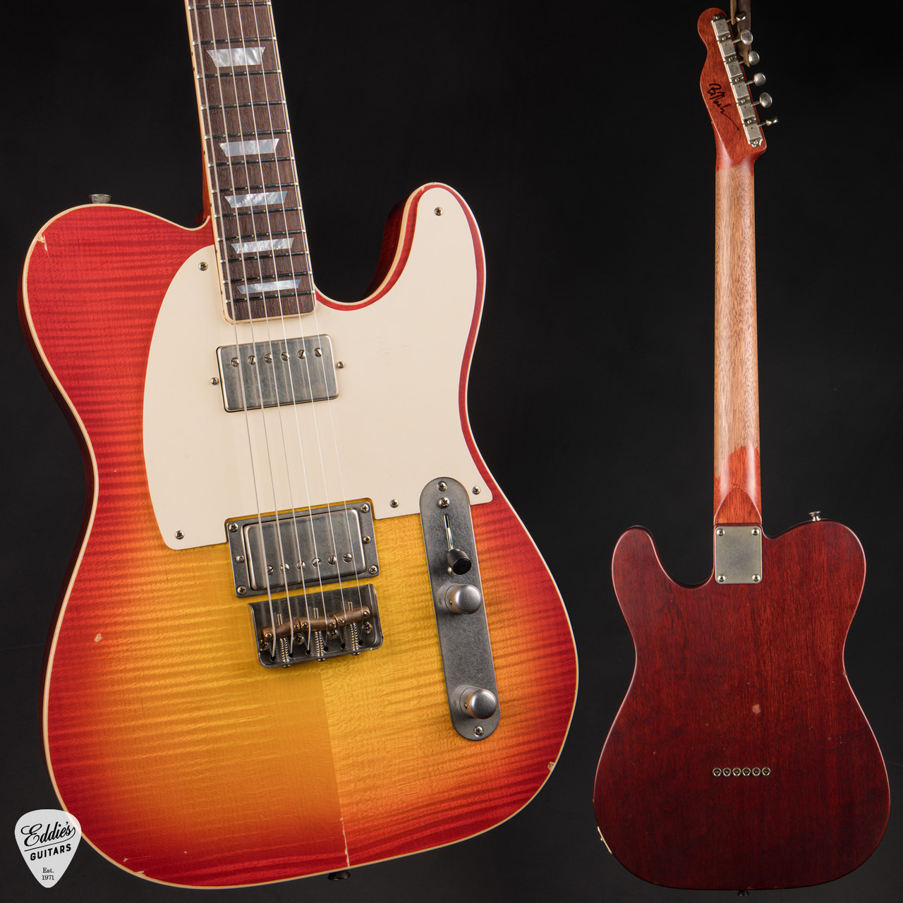Nash T59 Flame Maple Top - Cherry Sunburst - Eddie's Guitars