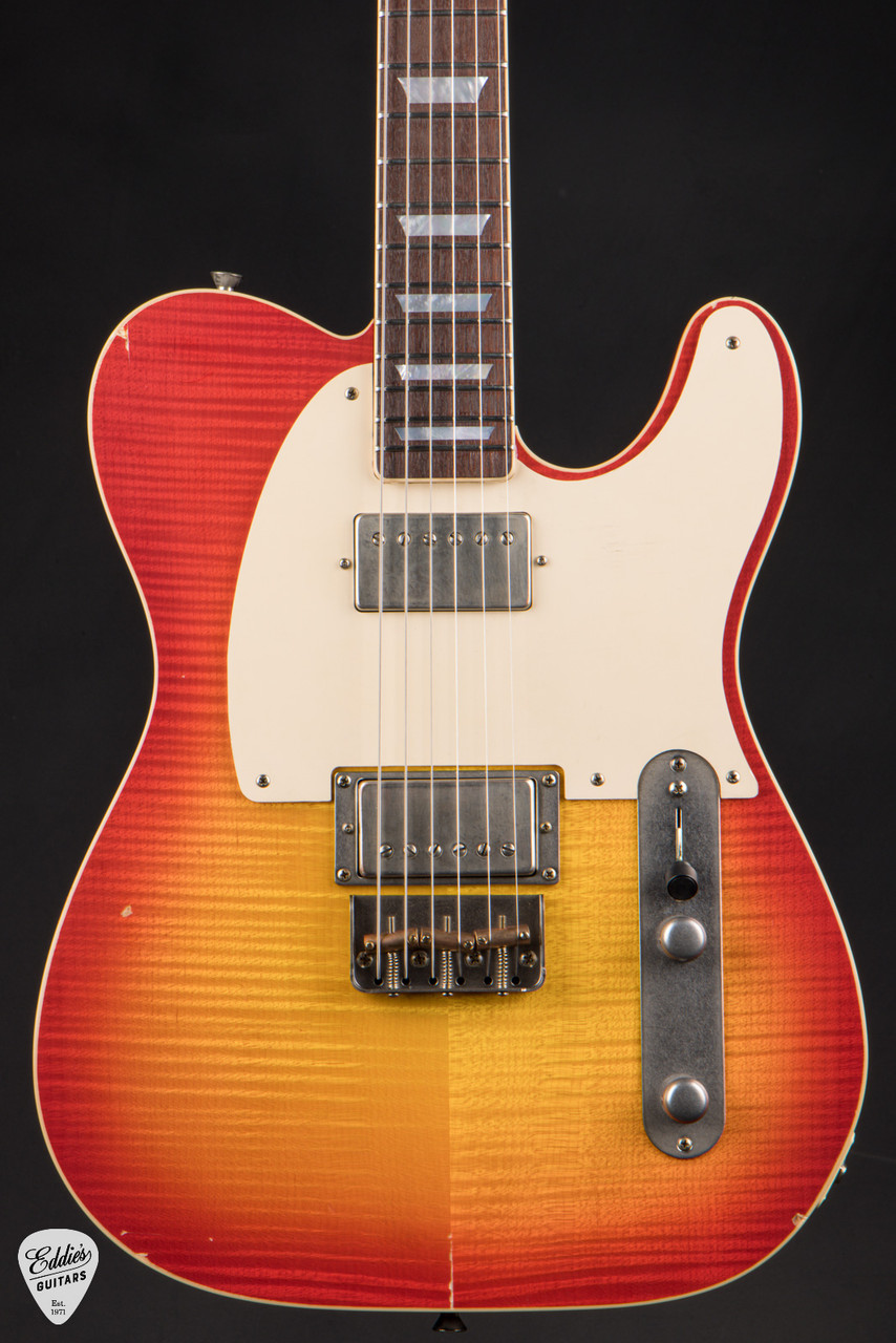 Nashguitars エレキギター Nash T59 Flame Maple Top - Cherry Sunburst - Eddie's Guitars