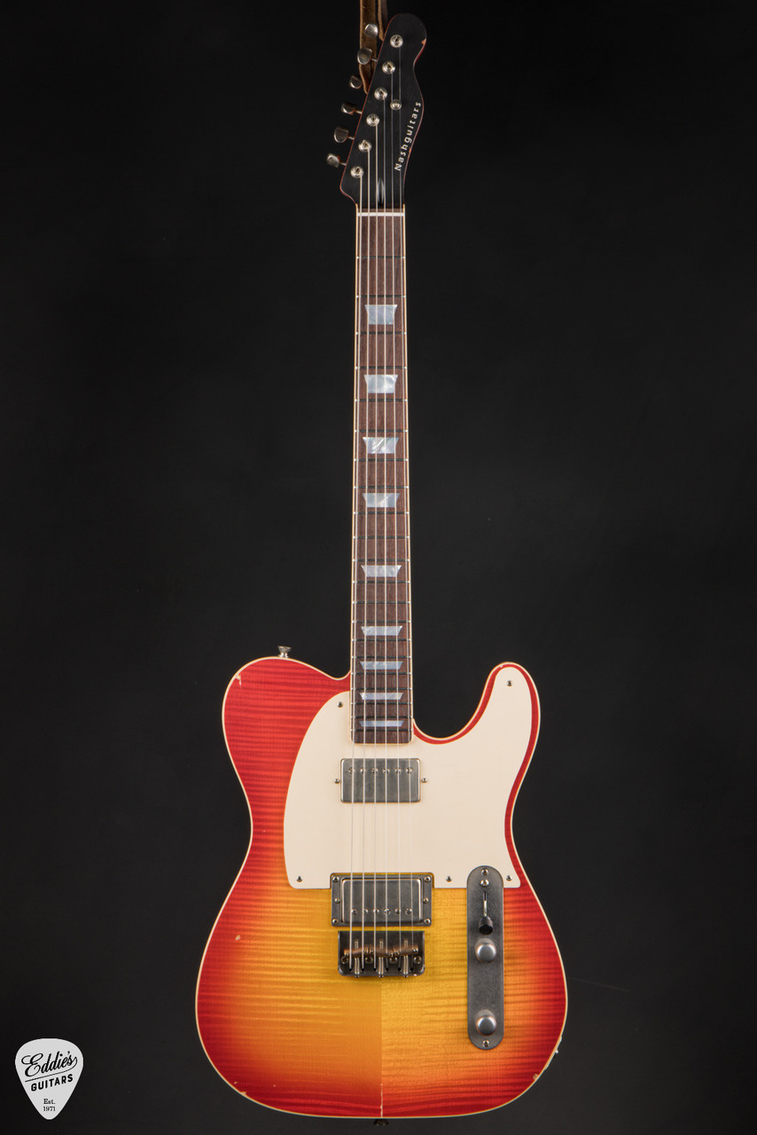Nash T59 Flame Maple Top - Cherry Sunburst - Eddie's Guitars