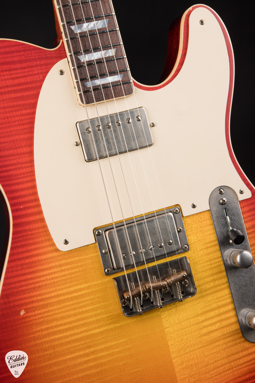 ギター Nash Guitars T59 FLM Nash T59 Flame Maple Top - Cherry Sunburst - Eddie's Guitars