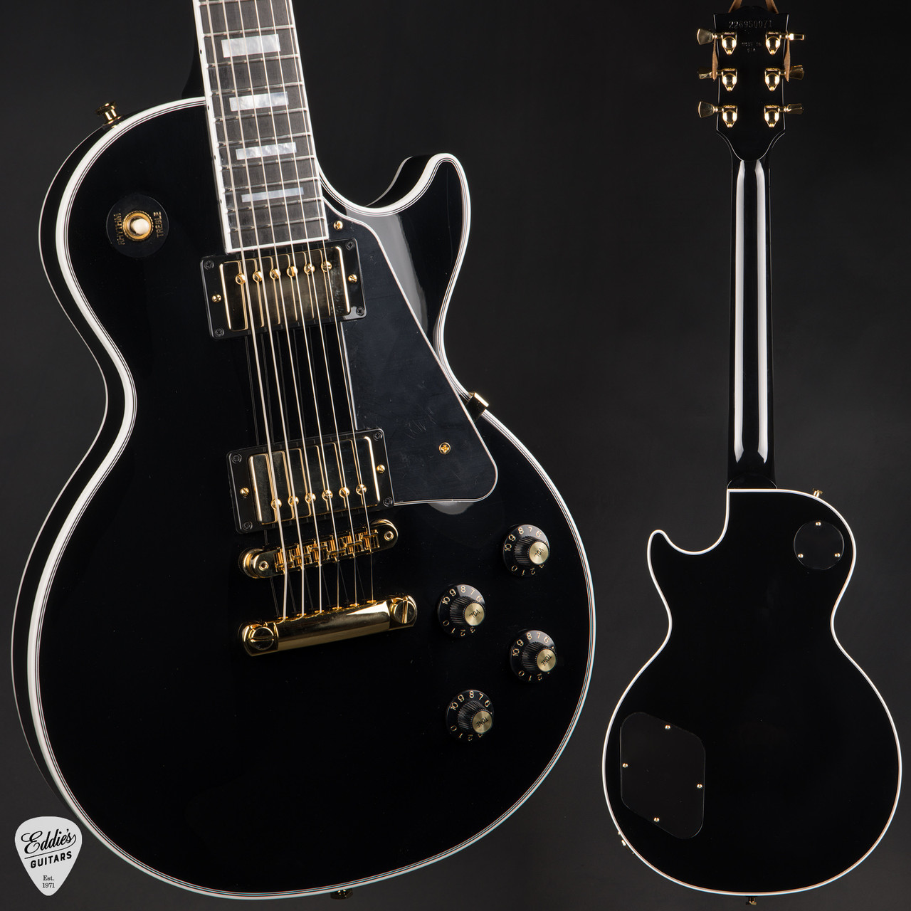 Gibson Les Paul Custom 70s Ebony 10.7 #226950071 - Eddie's Guitars