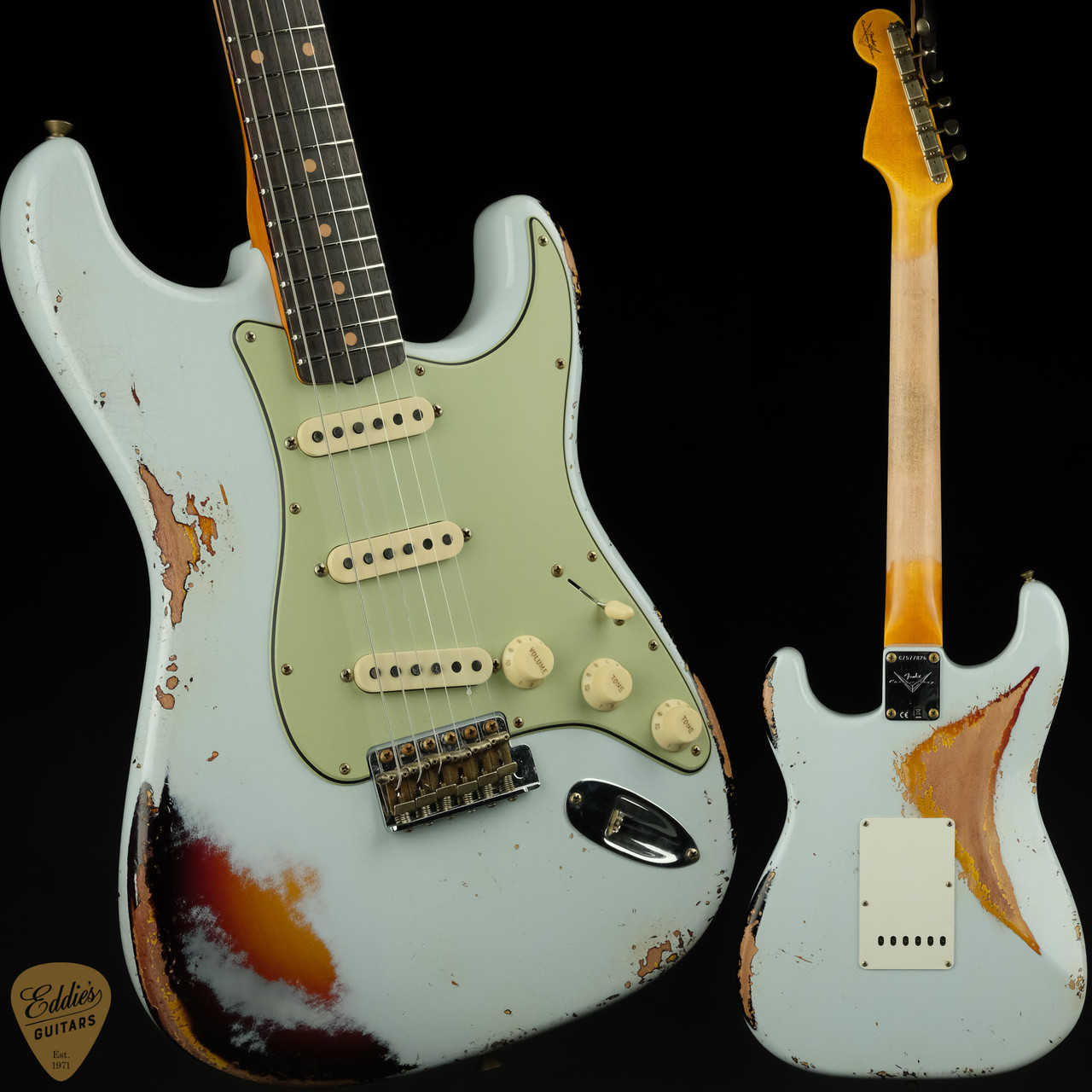 ギター Fender Custom Shop MasterGrade 1961 aged 2024 - Fender Custom Shop 1961 Stratocaster Heavy Relic - Super