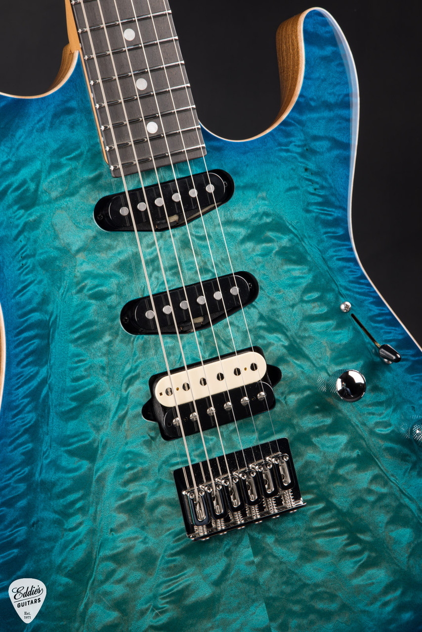 Suhr Standard Roasted - Bahama Blue Burst - Eddie's Guitars