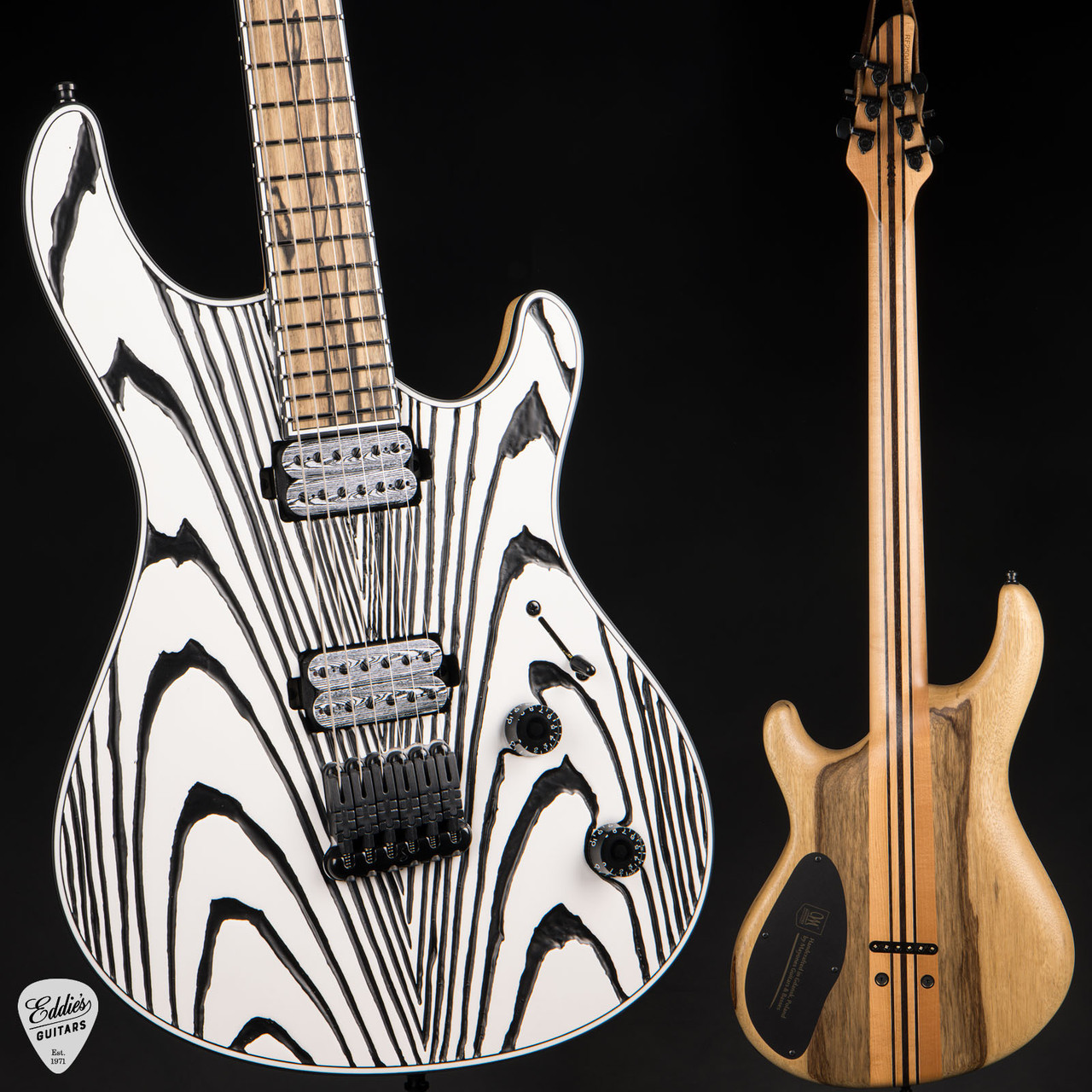 Mayones Regius Core VB26 6 - Monolith White with Black Grain Fill