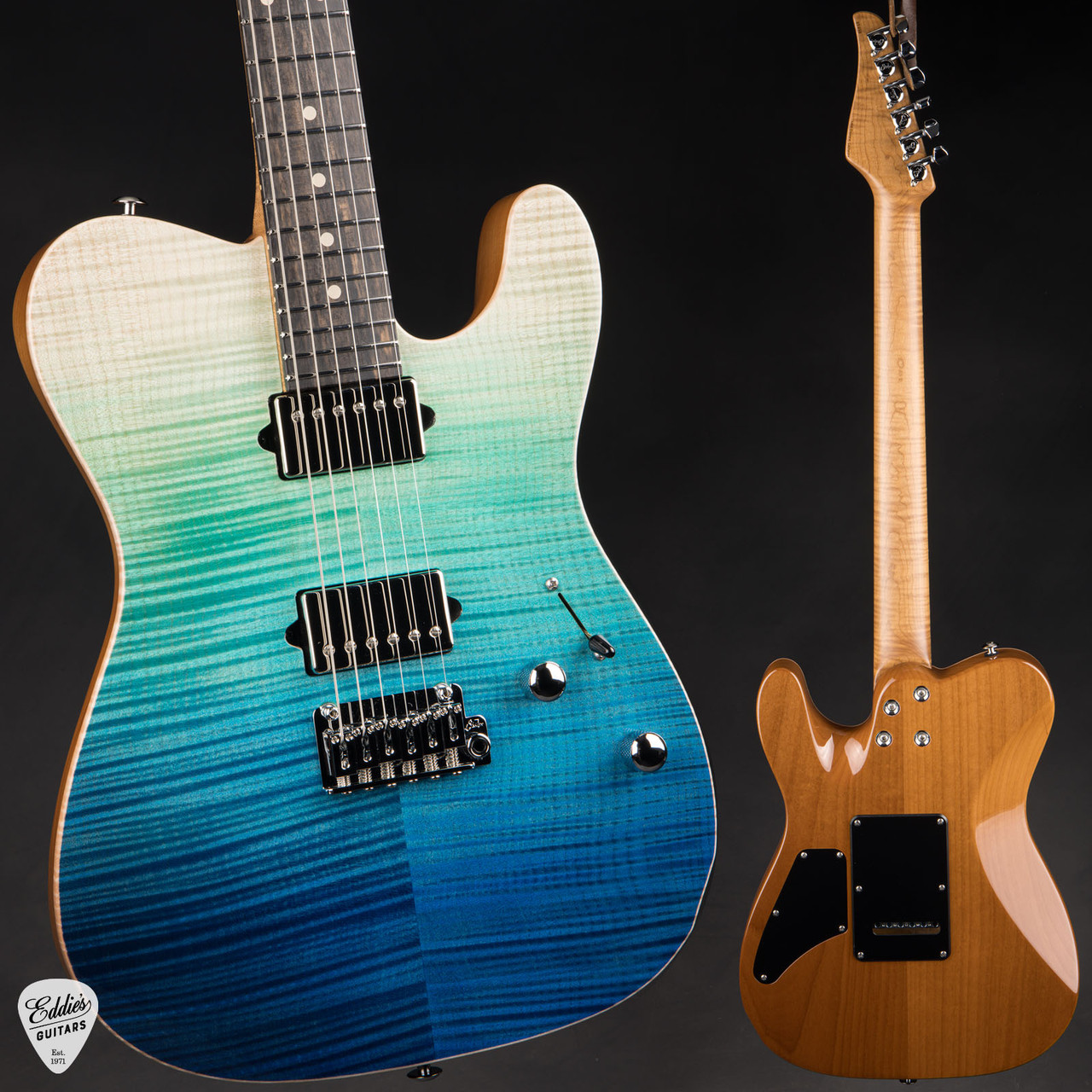 Suhr Modern T Roasted - Aqua Blue Gradient - Eddie's Guitars