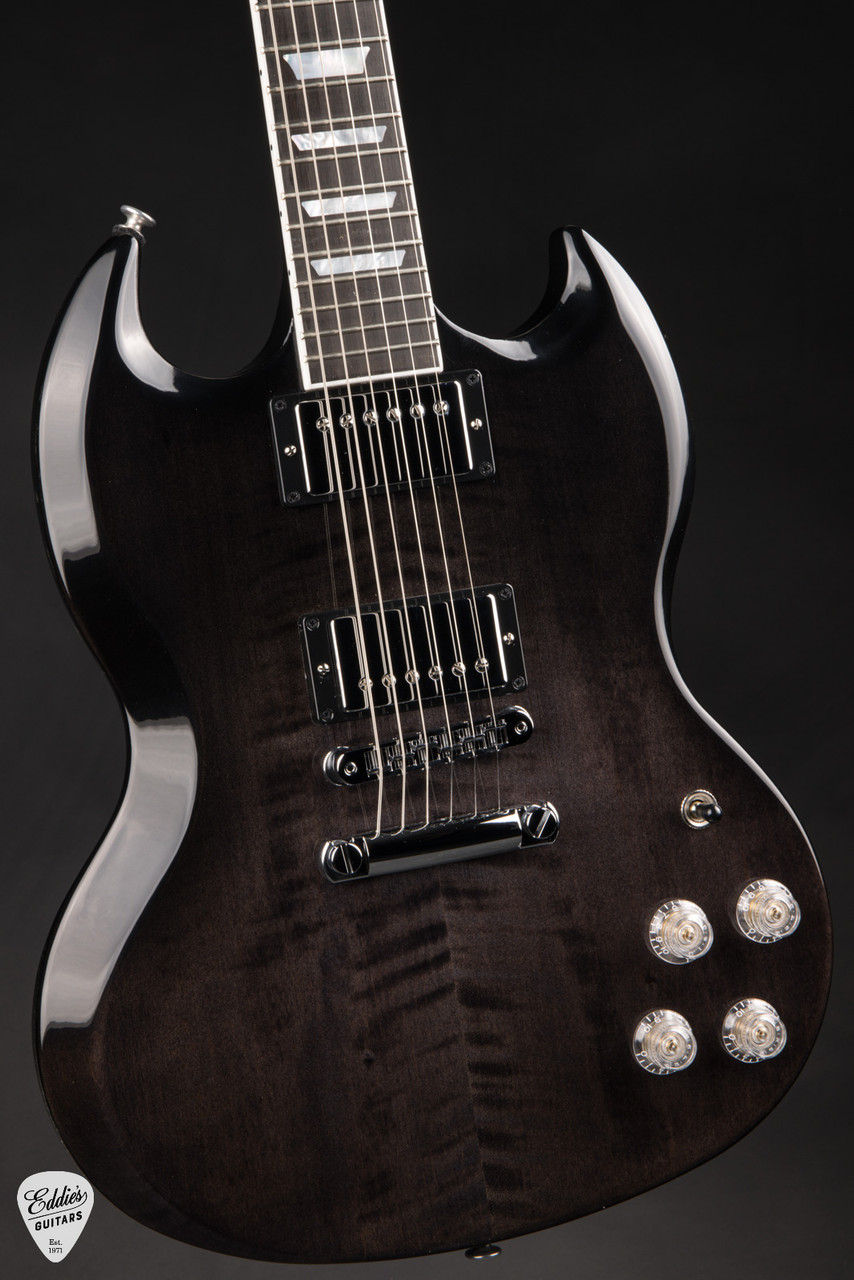 Gibson SG Modern Trans Ebony Burst 7.2 #221150076 - Eddie's Guitars