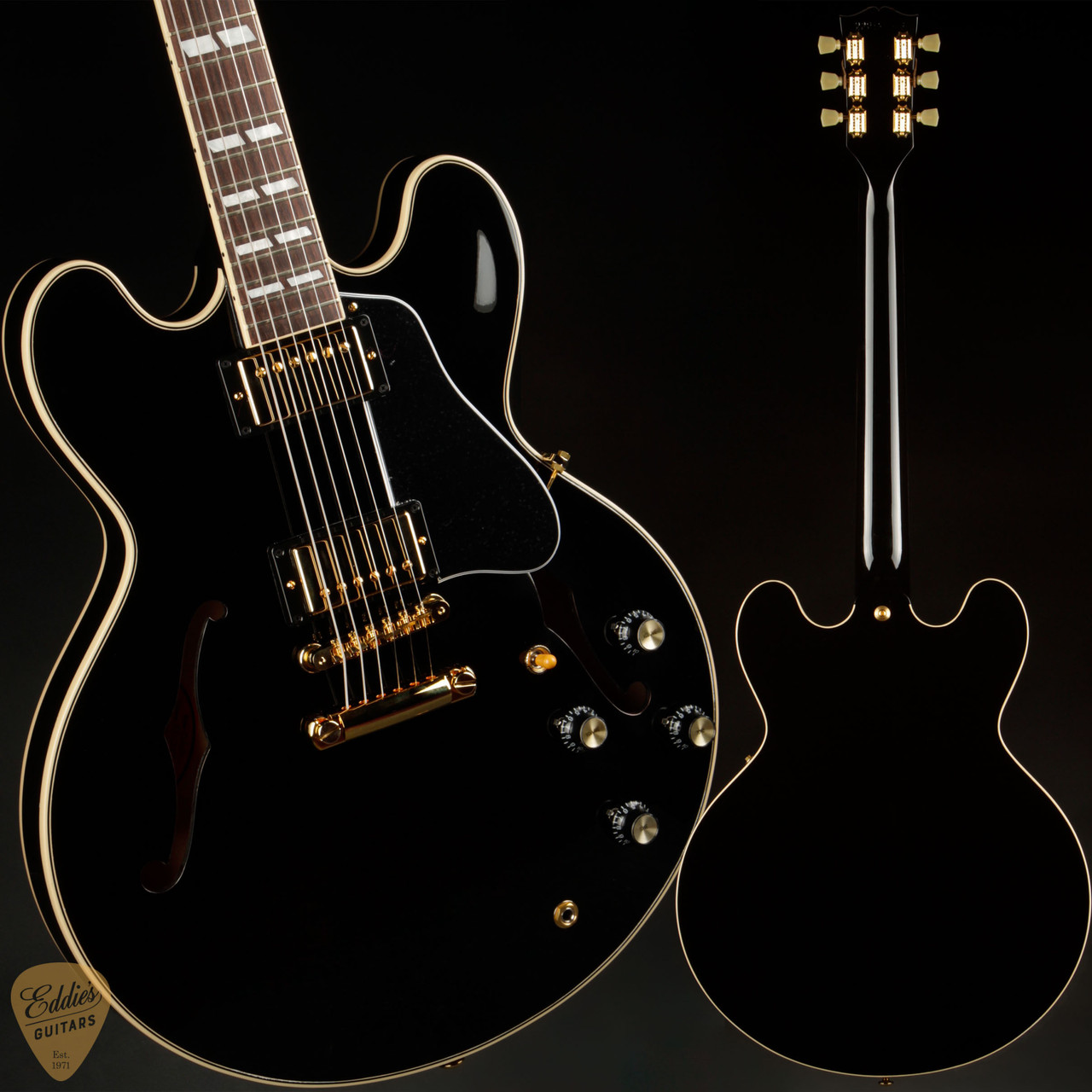 Gibson ES-345 Ebony 7.12 #222120373 - Eddie's Guitars