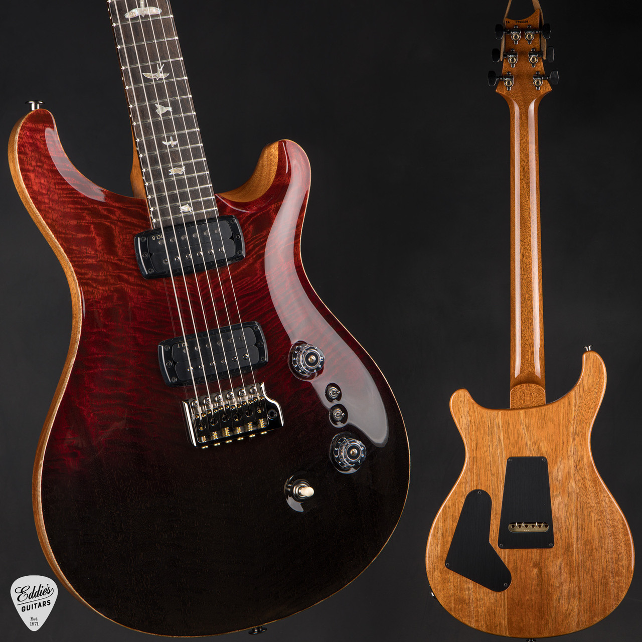 PRS Mango Top Limited Edition Custom 24-08 - Fire Red / Gray Black