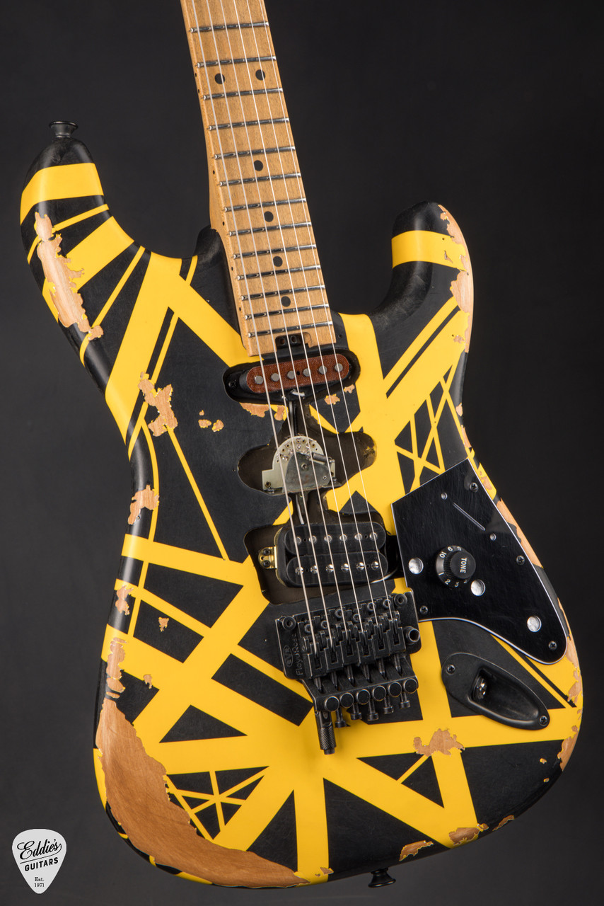 EVH Limited Edition Striped Series Frankenstein Frankie Black w