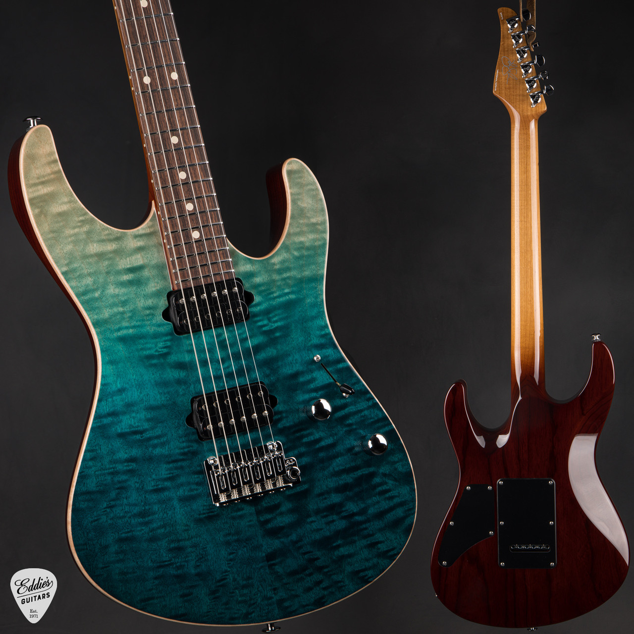 Suhr Modern Limited Edition Set Neck - Teal Fade #84975 - Eddie's