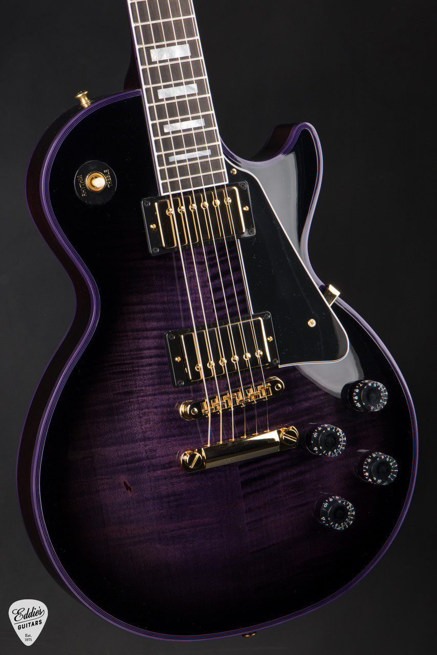 ギター Gibson Les Paul Customshop Purple Widow Gibson Custom Shop Made 2 Measure Les Paul Custom Figured Purple