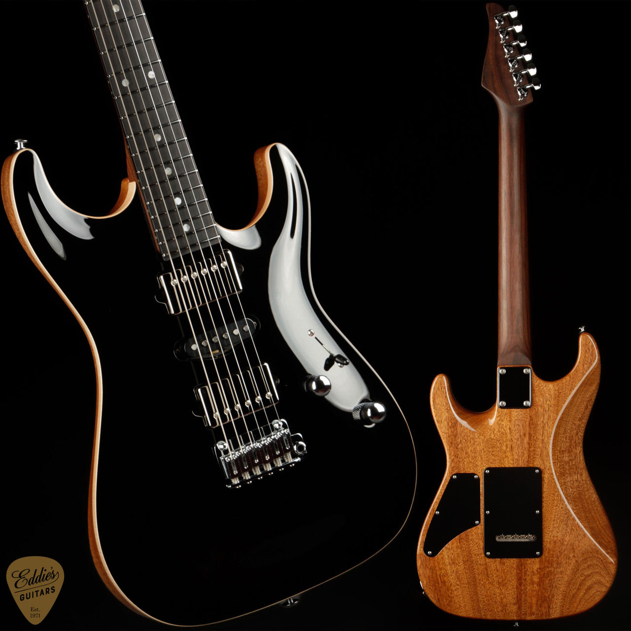Suhr Standard Carve Top Rosewood Neck - Black - Eddie's Guitars