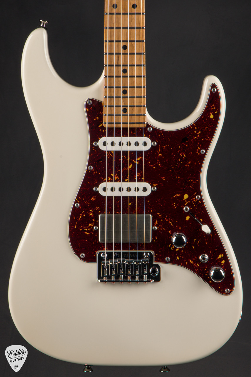 英国ヴィンテージ ♤ ホワイトビスクのハンドベース17cm ♤ ポートメイリオン Tom Anderson The Classic - Olympic White #02-09-26P - Eddie's Guitars