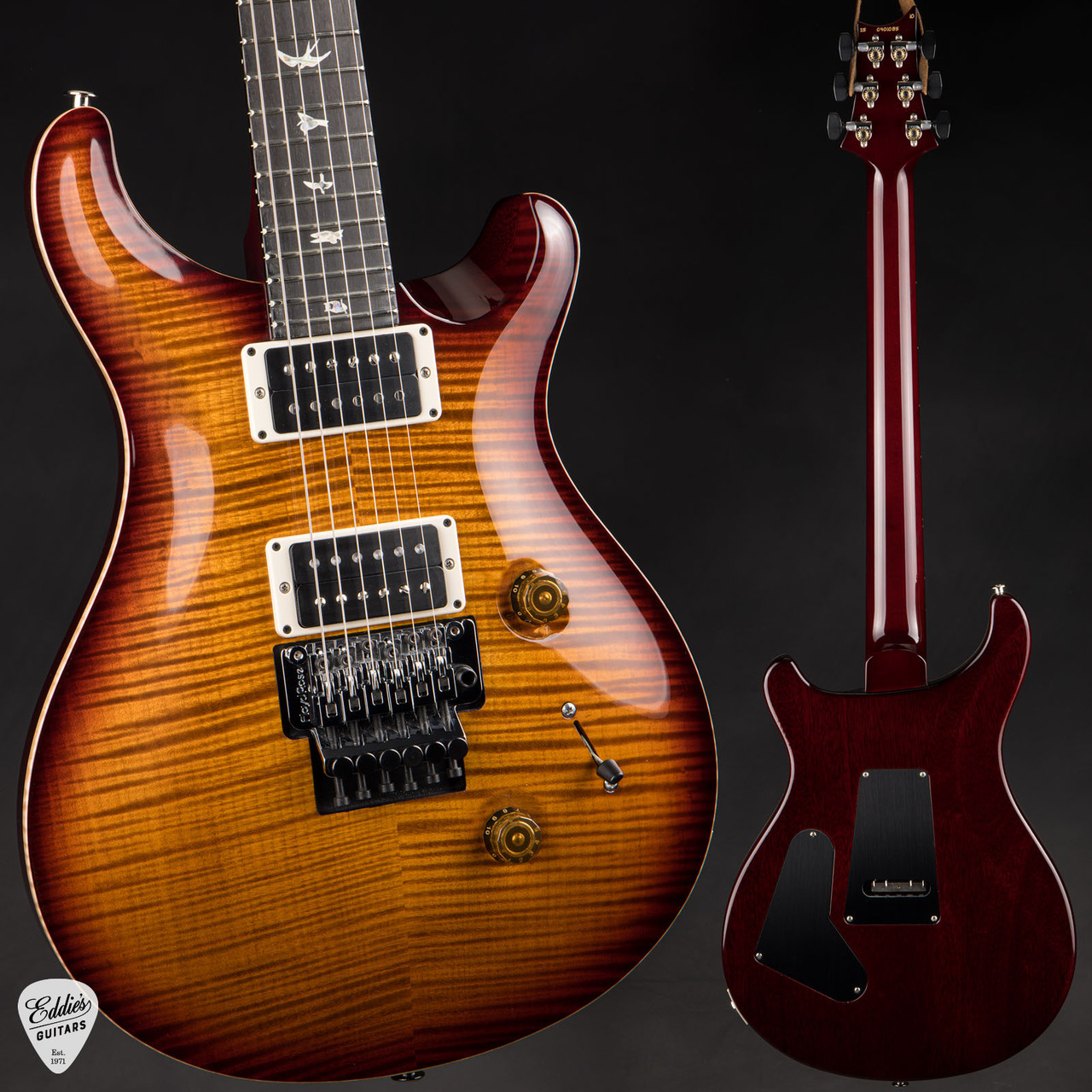 PRS Custom24 エレキギター PRS Custom 24 Floyd - Dark Cherry Sunburst - Eddie's Guitars