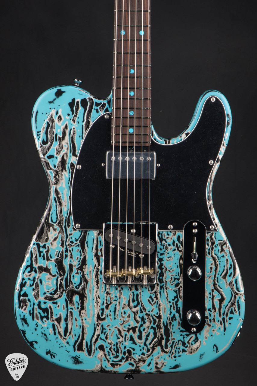 ギター Jamestyler USA TYLERBASTAR James Tyler Tylerbastar - Neon Turquoise Shmear #26361 - Eddie's