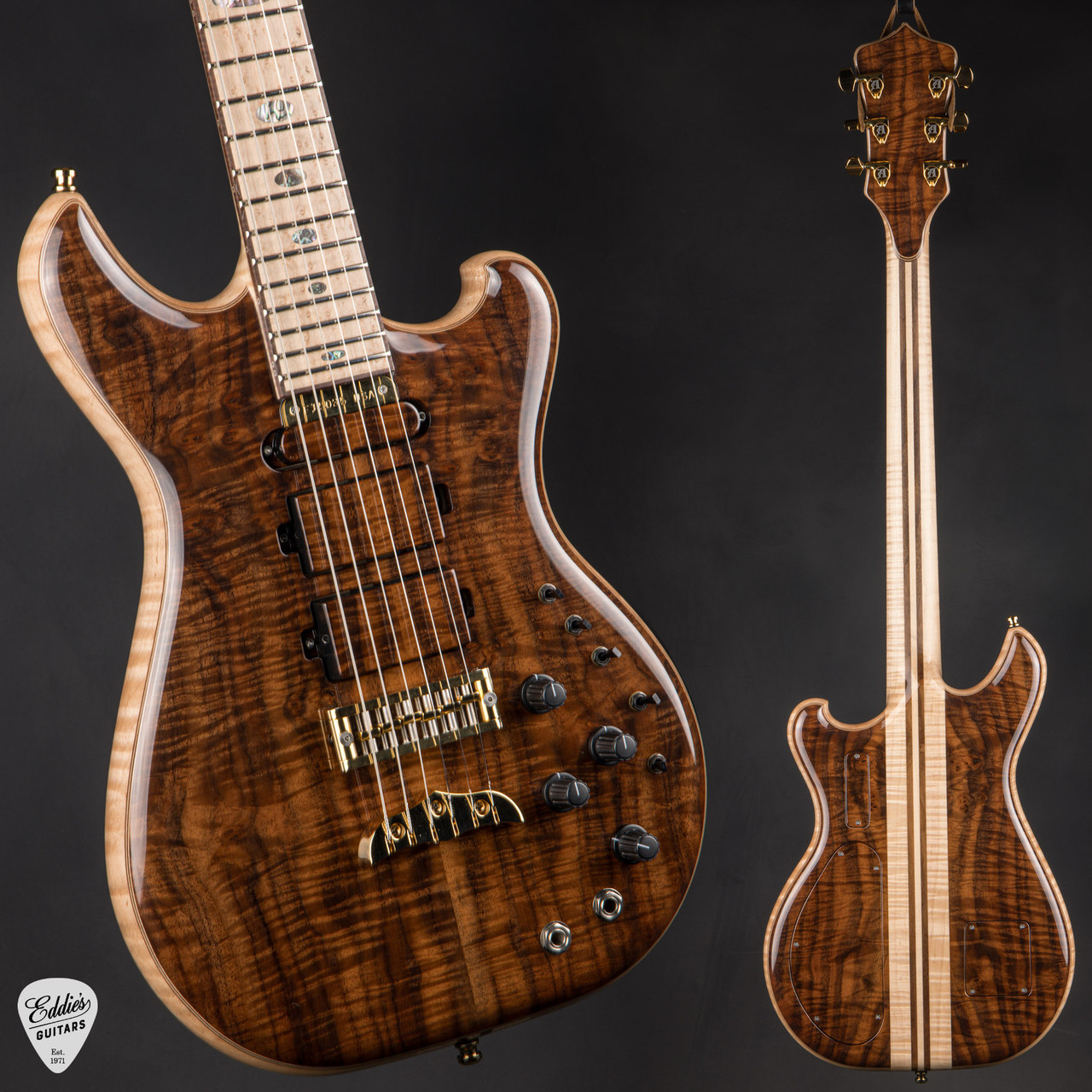 Alembic Further 6 - Walnut & Flame Maple #F15035 - Eddie's Guitars