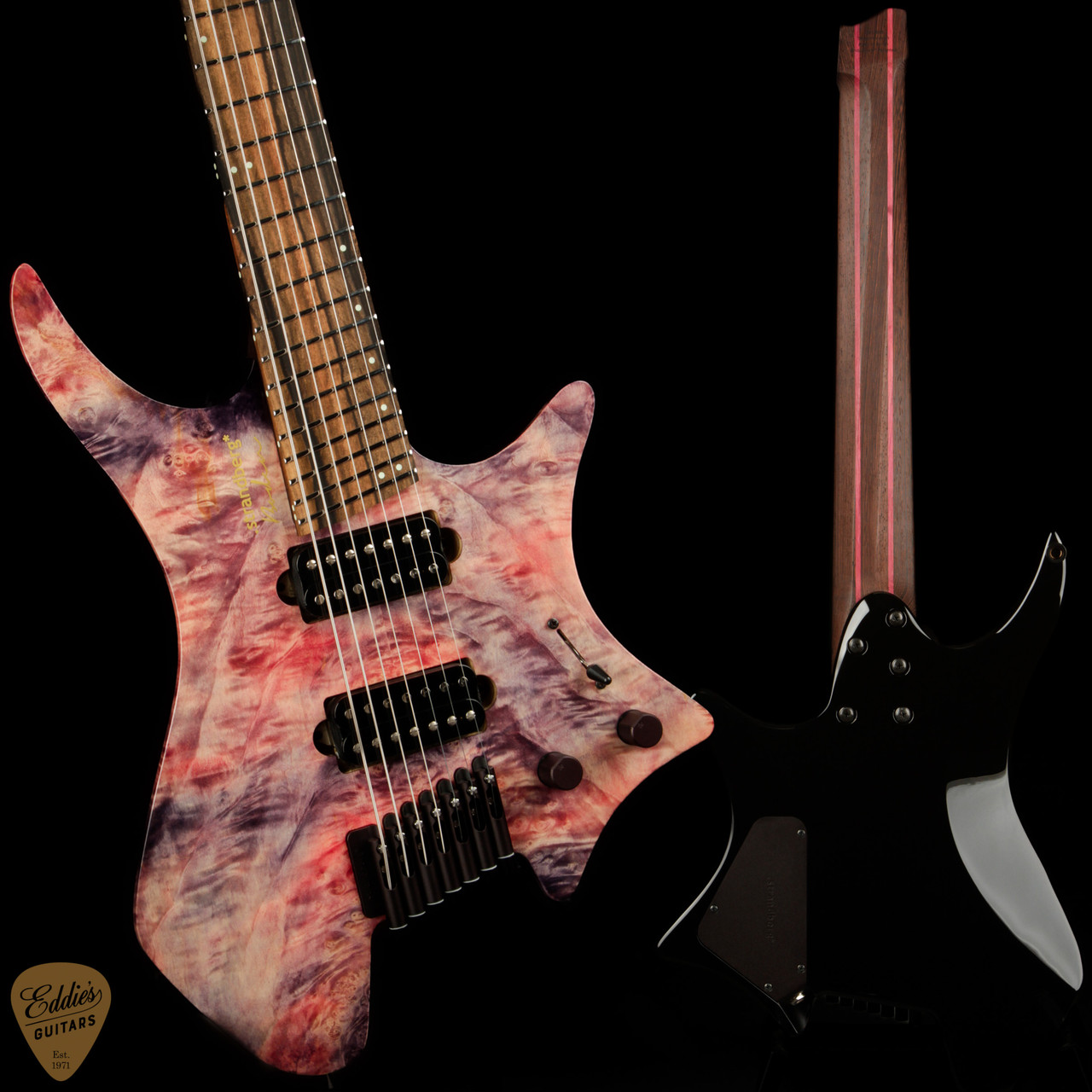Strandberg Boden J Artisan 7 Ebony - Alexandrite Red - Eddie's Guitars