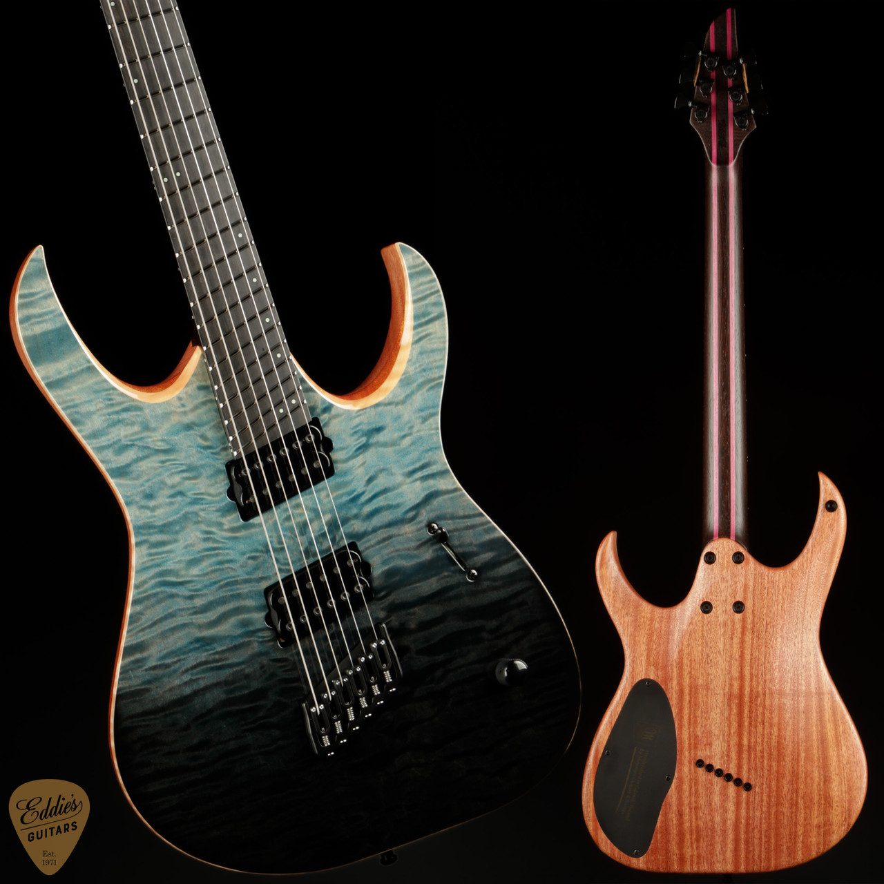 2023 - Mayones Duvell Elite VF 6 - Transparent Black to Aquamarine