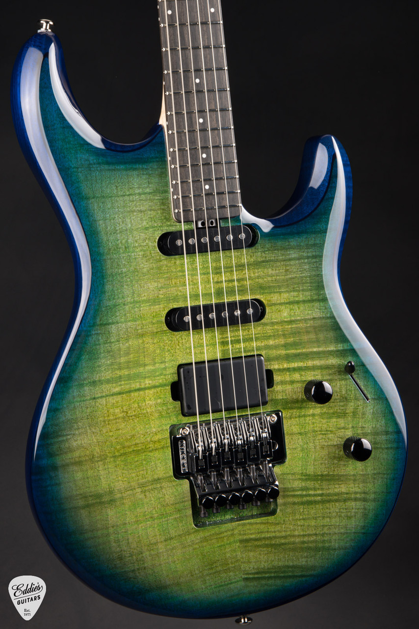 Ernie Ball Music Man Luke 4 HSS Floyd Rose - Green Tide - Eddie's