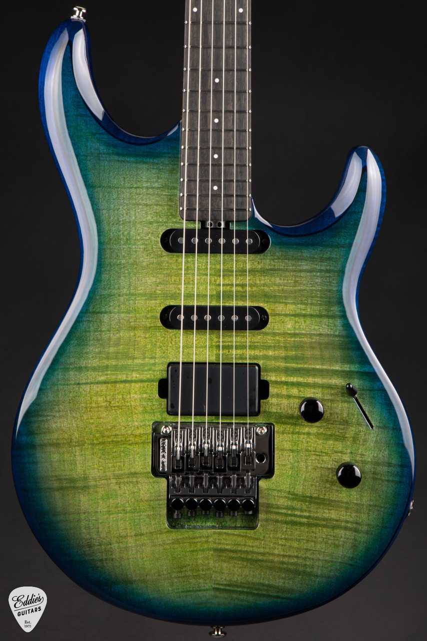 Ernie Ball Music Man Luke 4 HSS Floyd Rose - Green Tide - Eddie's