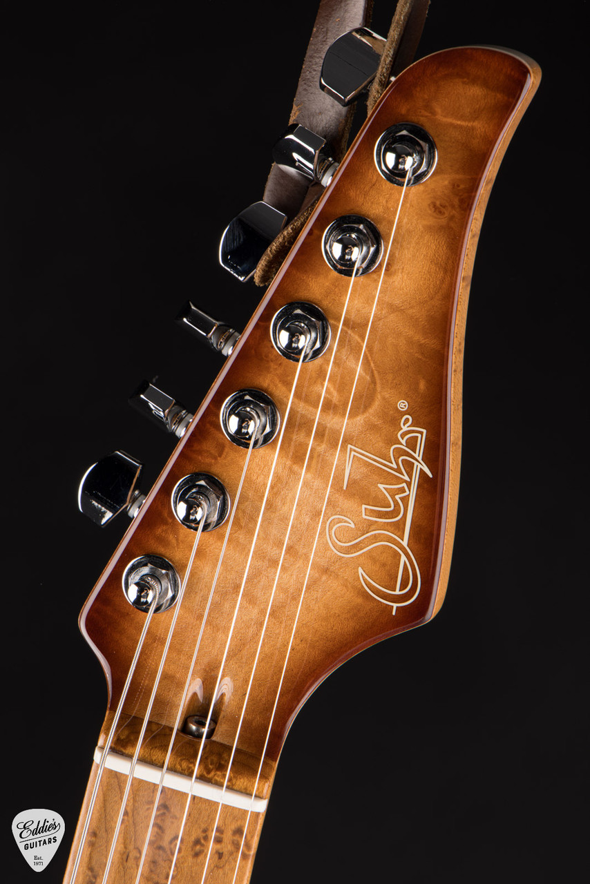 Suhr Modern T - Waterfall Burl Maple & Roasted Swamp Ash - Brown Burst ...