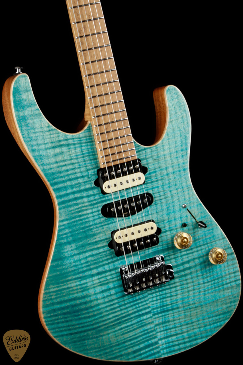 Suhr Modern - Bahama Blue/Roasted 5A Birdseye Maple Neck - Eddie's