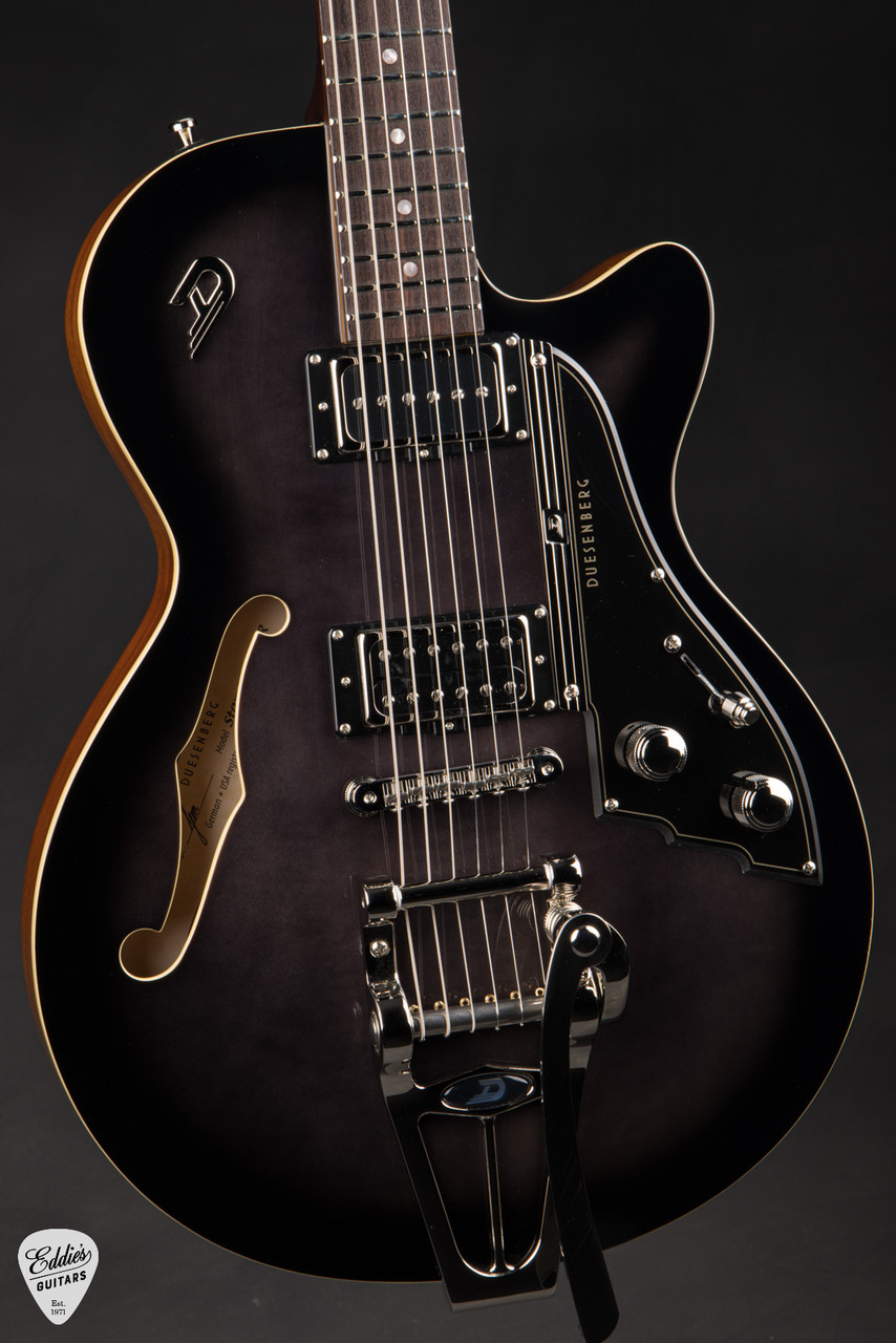 Duesenberg Starplayer CBR - Trans Black - Eddie's Guitars