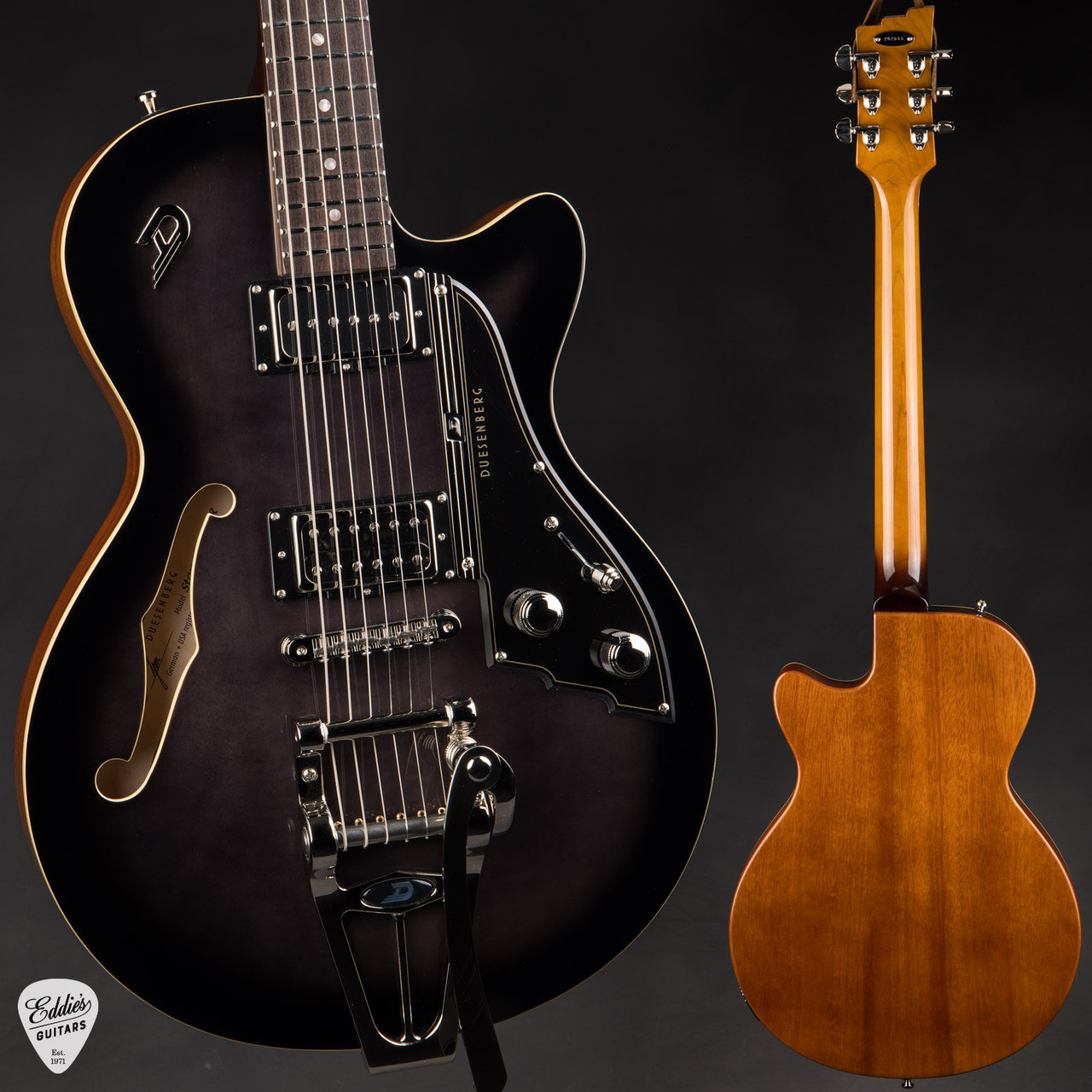 Duesenberg Starplayer CBR - Trans Black - Eddie's Guitars