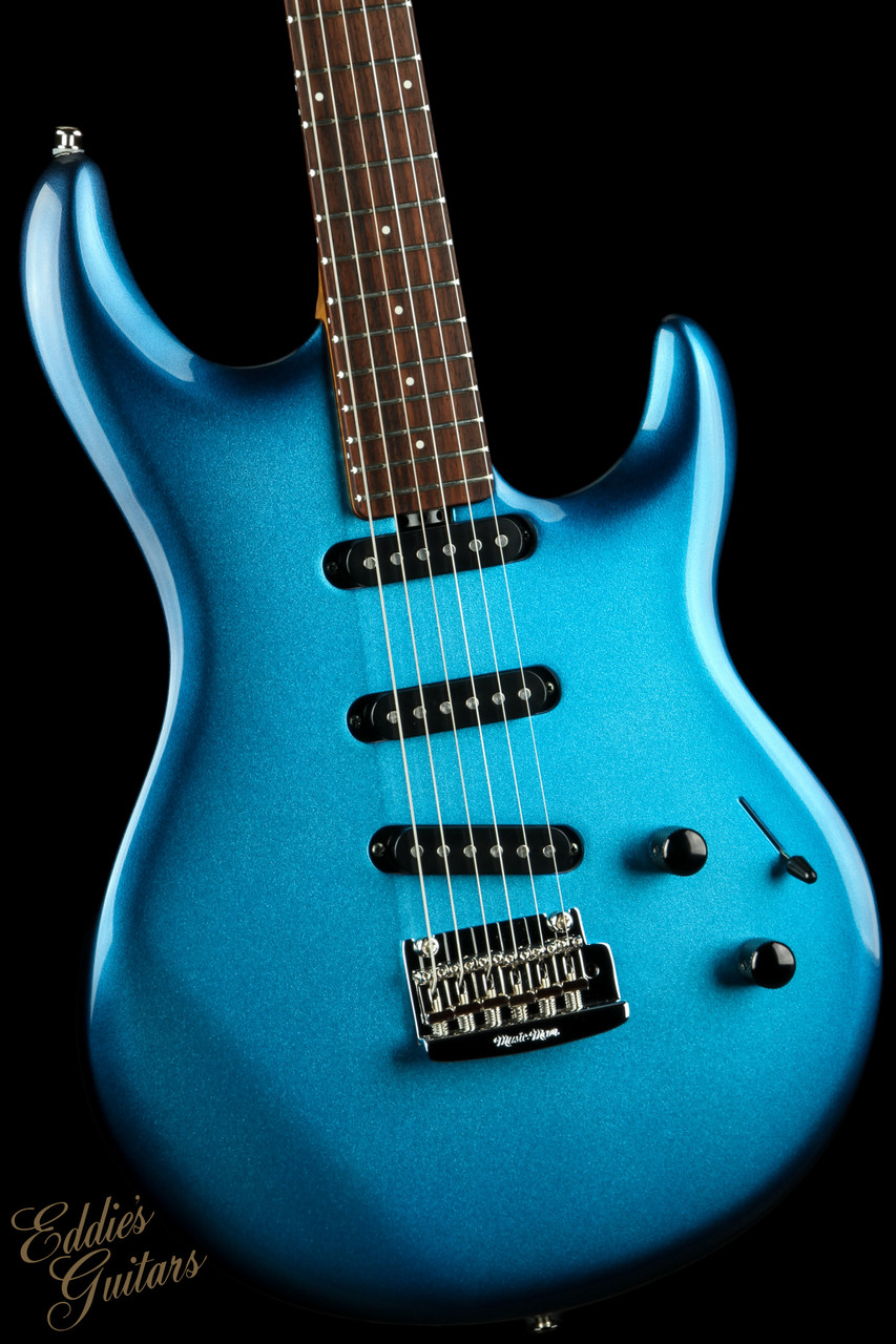2023 - Ernie Ball Music Man Luke 4 SSS - Diesel Blue - Eddie's Guitars