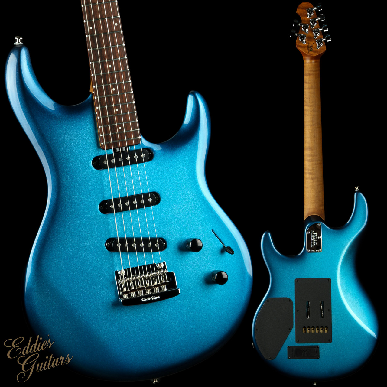 2023 - Ernie Ball Music Man Luke 4 SSS - Diesel Blue - Eddie's Guitars