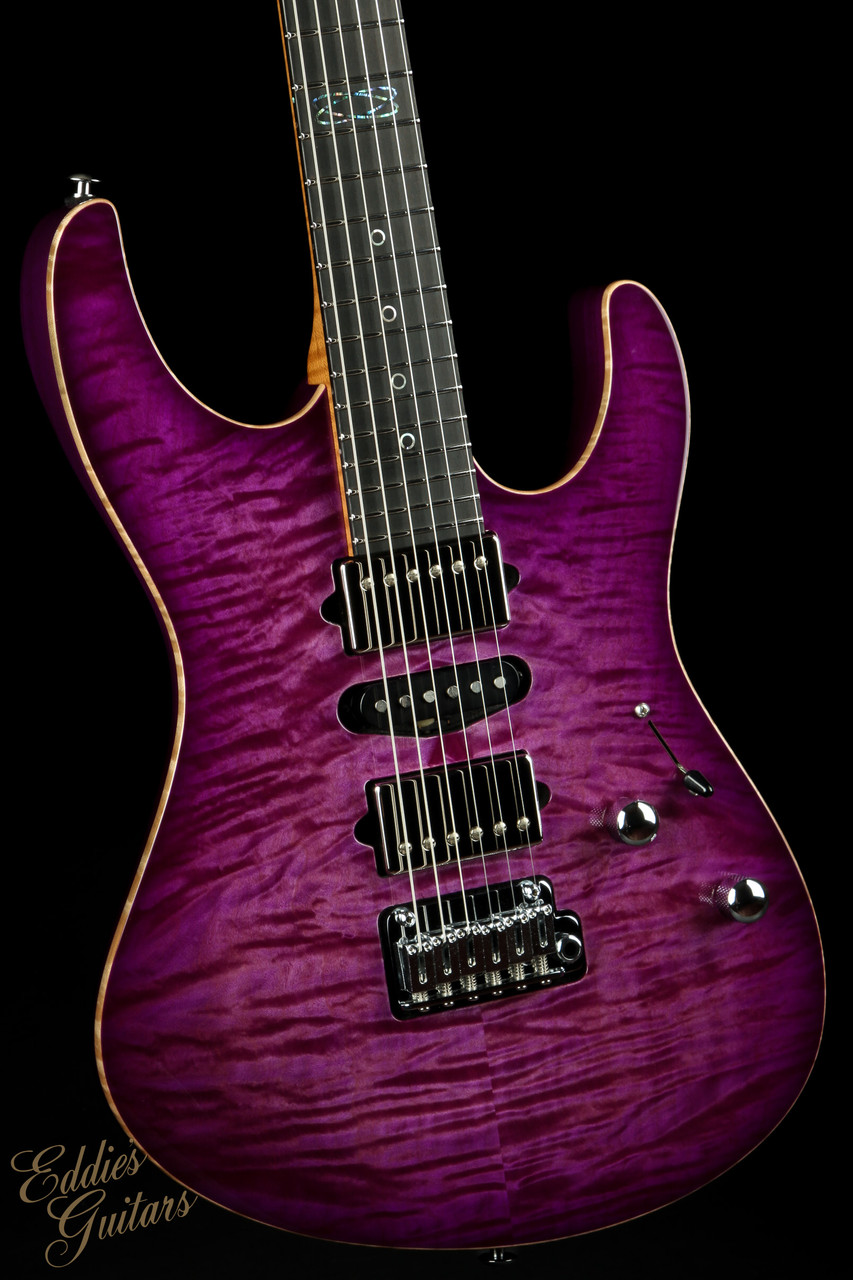 Suhr Modern - Trans Purple Burst/Roasted Flame Maple Neck