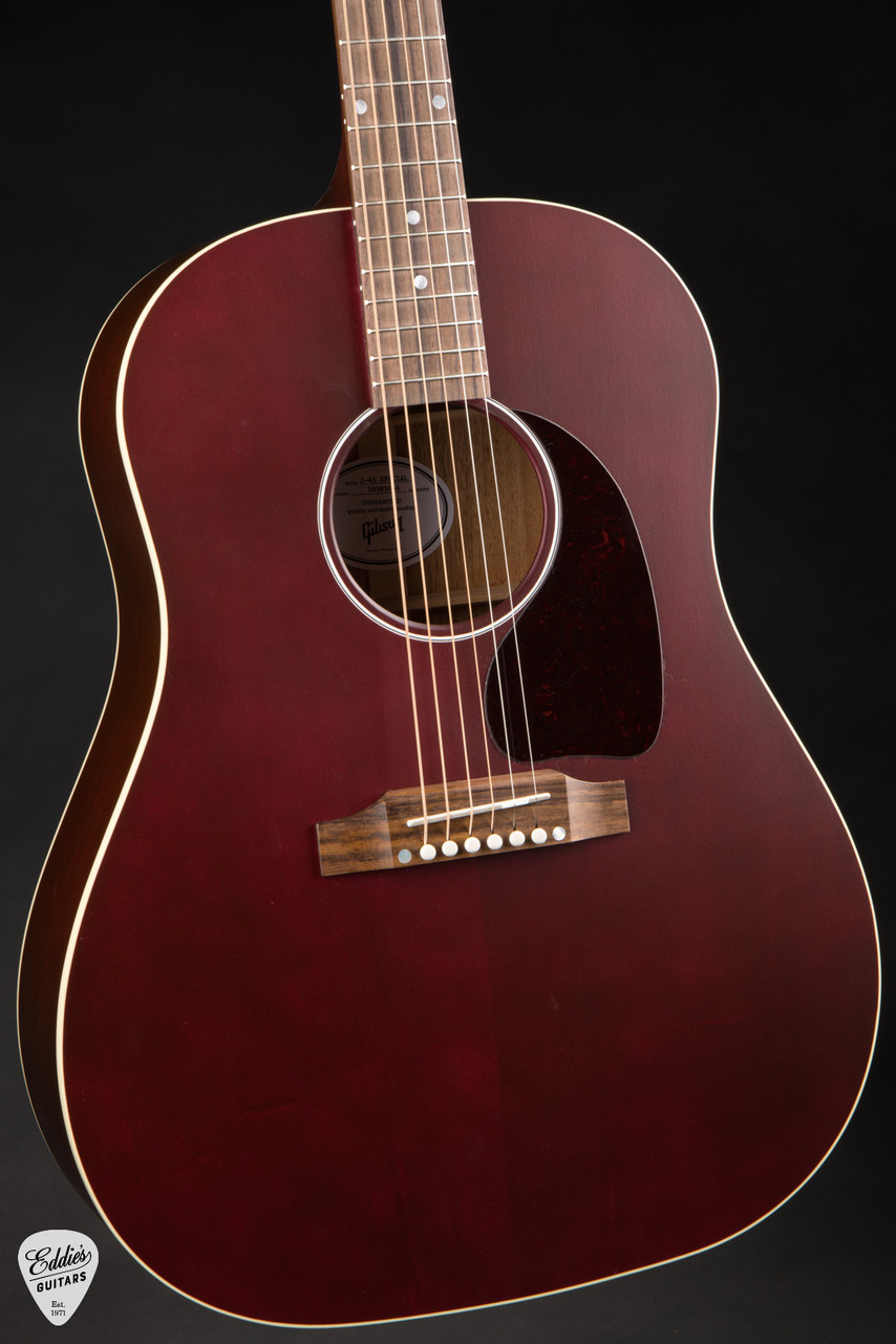 Gibson J-45 Special Satin Wine Red 4.8 #20585056 - Eddie's Guitars