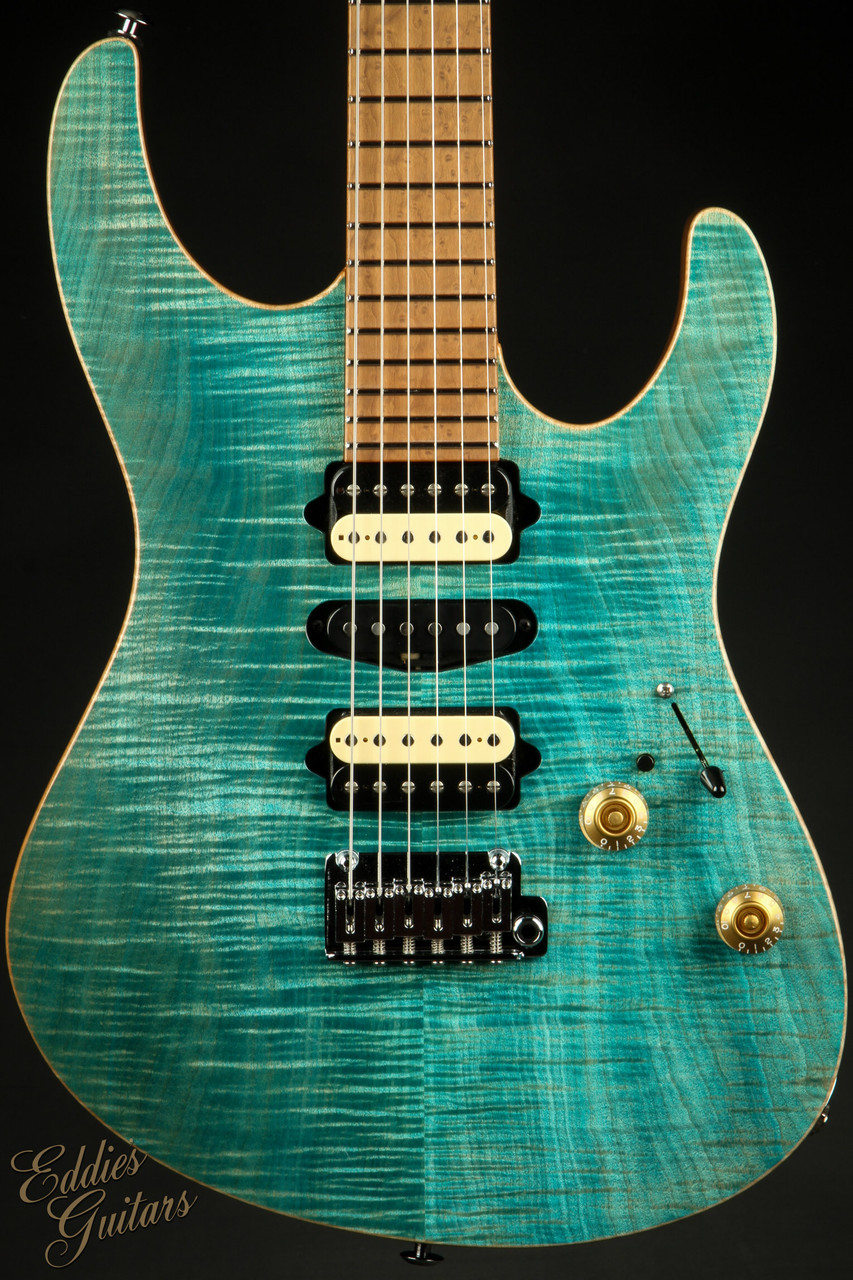 2023 - Suhr Modern - Bahama Blue/Roasted 5A Birdseye Maple Neck