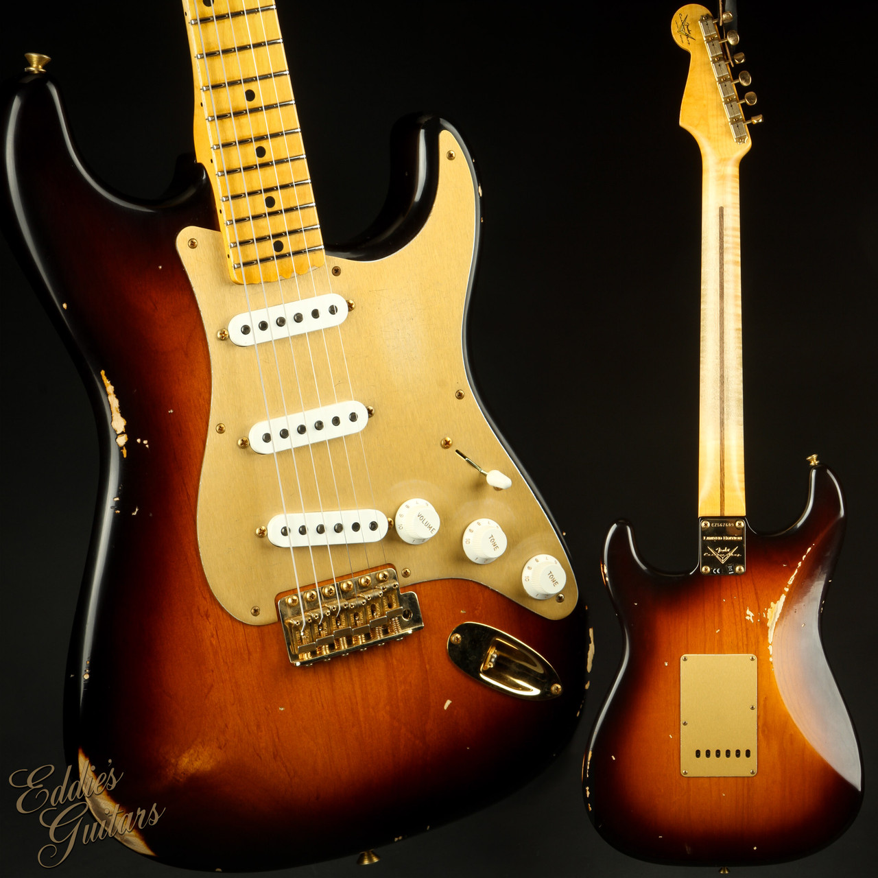 Fender Custom Shop LTD 1955 Bone Tone Stratocaster Relic - Wide