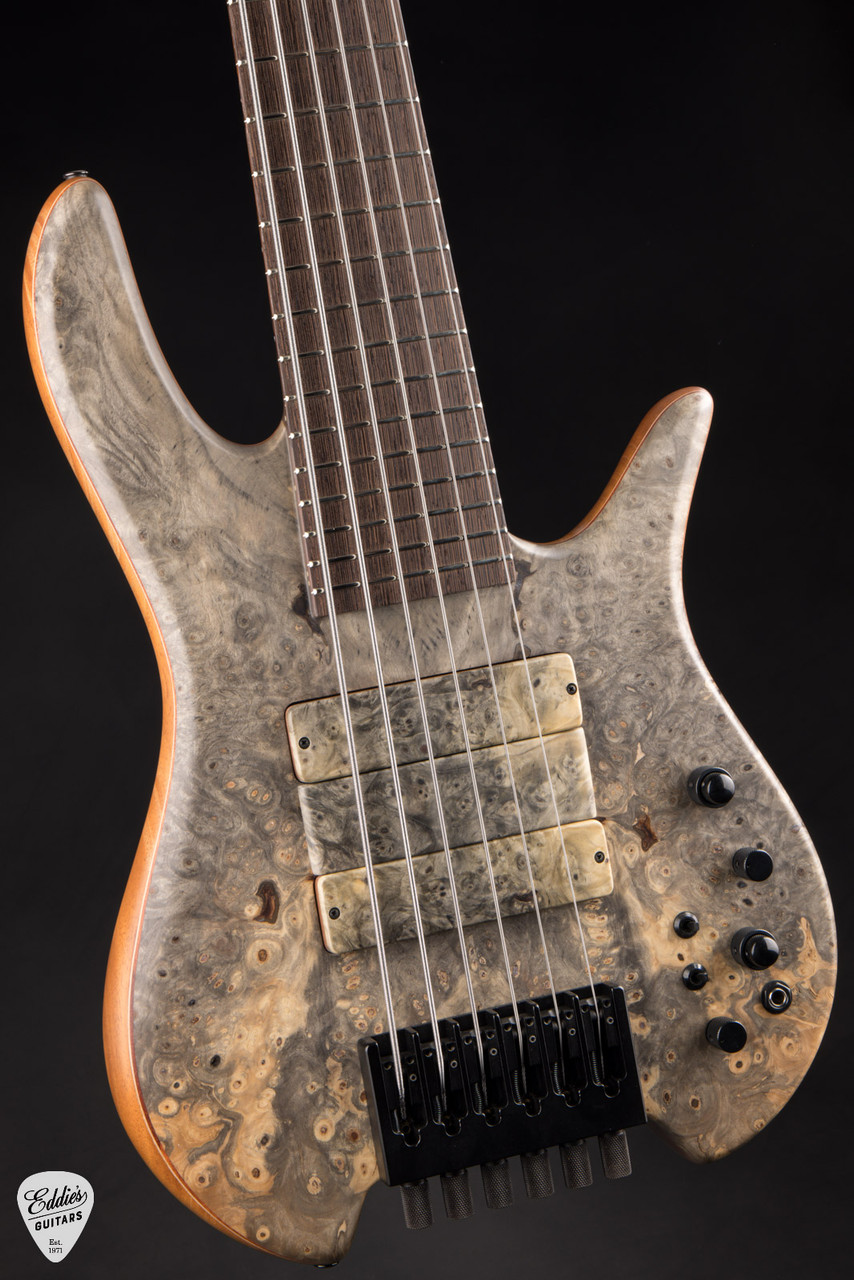 Fodera Monarch Elite Headless 6 - Buckeye Burl - Eddie's Guitars