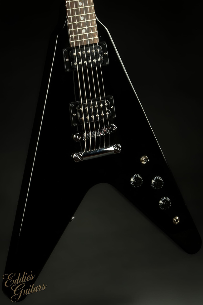 Gibson USA製　Flying V 2023 - Gibson 80s Flying V Ebony 5.15 #202630108 - Eddie's Guitars