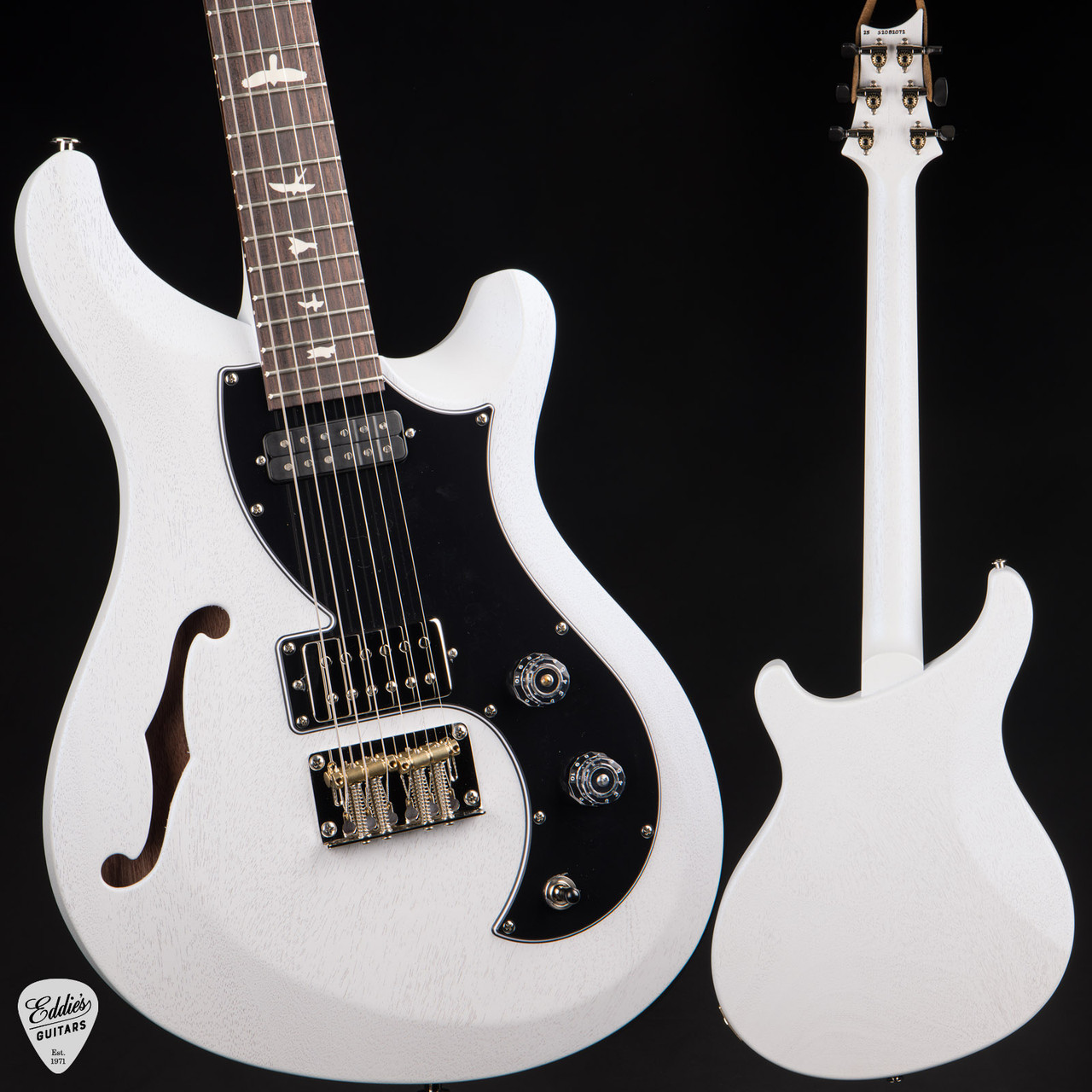 PRS S2 Vela Semi Hollow Satin - Pearl White - Eddie's Guitars