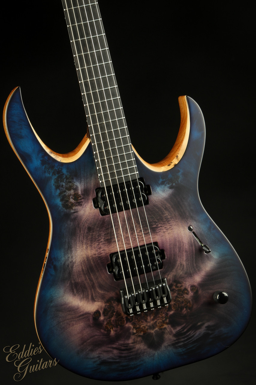 Mayones Duvell Elite 6 - Transparent Dirty Purple Blue Burst
