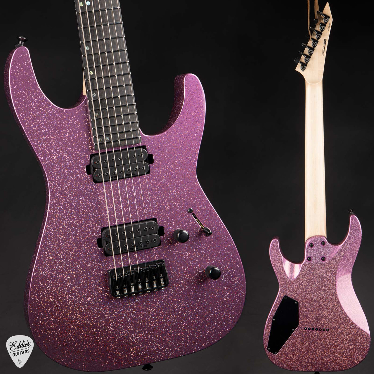 ESP USA M-7 Baritone HT Seymour Duncans- Disco Pink Sparkle