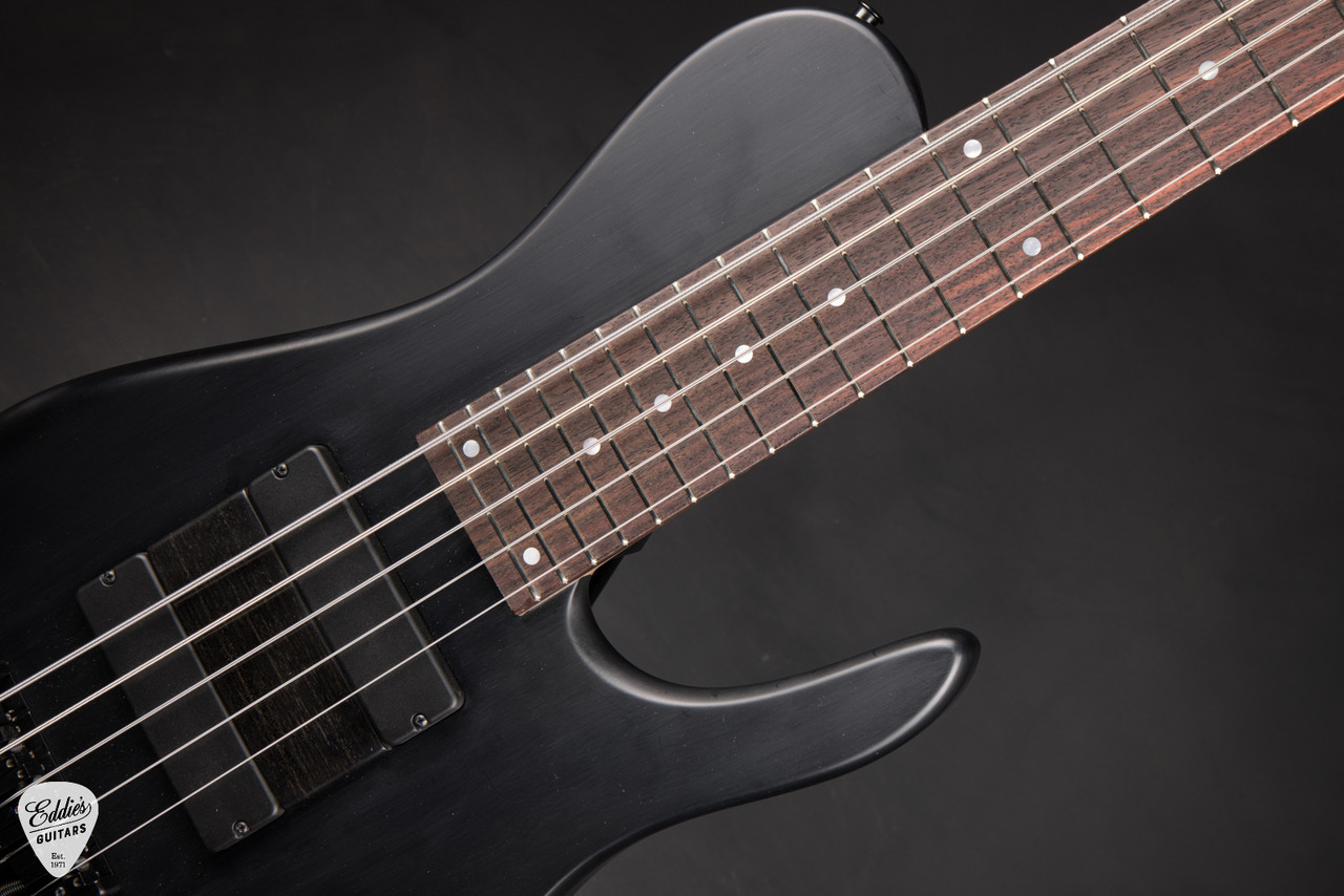 Fodera Matt Garrison Imperial Mini MG - Satin Black - Eddie's Guitars