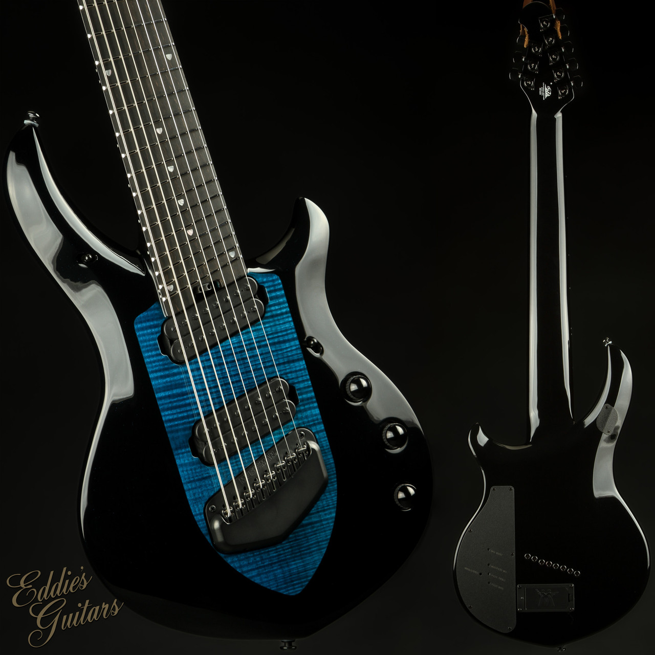 2023 - Ernie Ball Music Man Majesty 8 - Okelani Blue - Eddie's Guitars